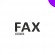 Клише штампа "Fax" (фиолетовое - среднее)