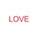 Штамп "Love" 38x14 мм (красный оттиск) v.2