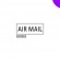 Клише штампа "Air Mail" (фиолетовое - среднее) с рамкой